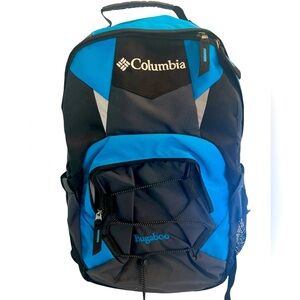Rich Vivid Black/Blue/Gray Backpack with Laptop Compartment by Columbia Bugaboo.
